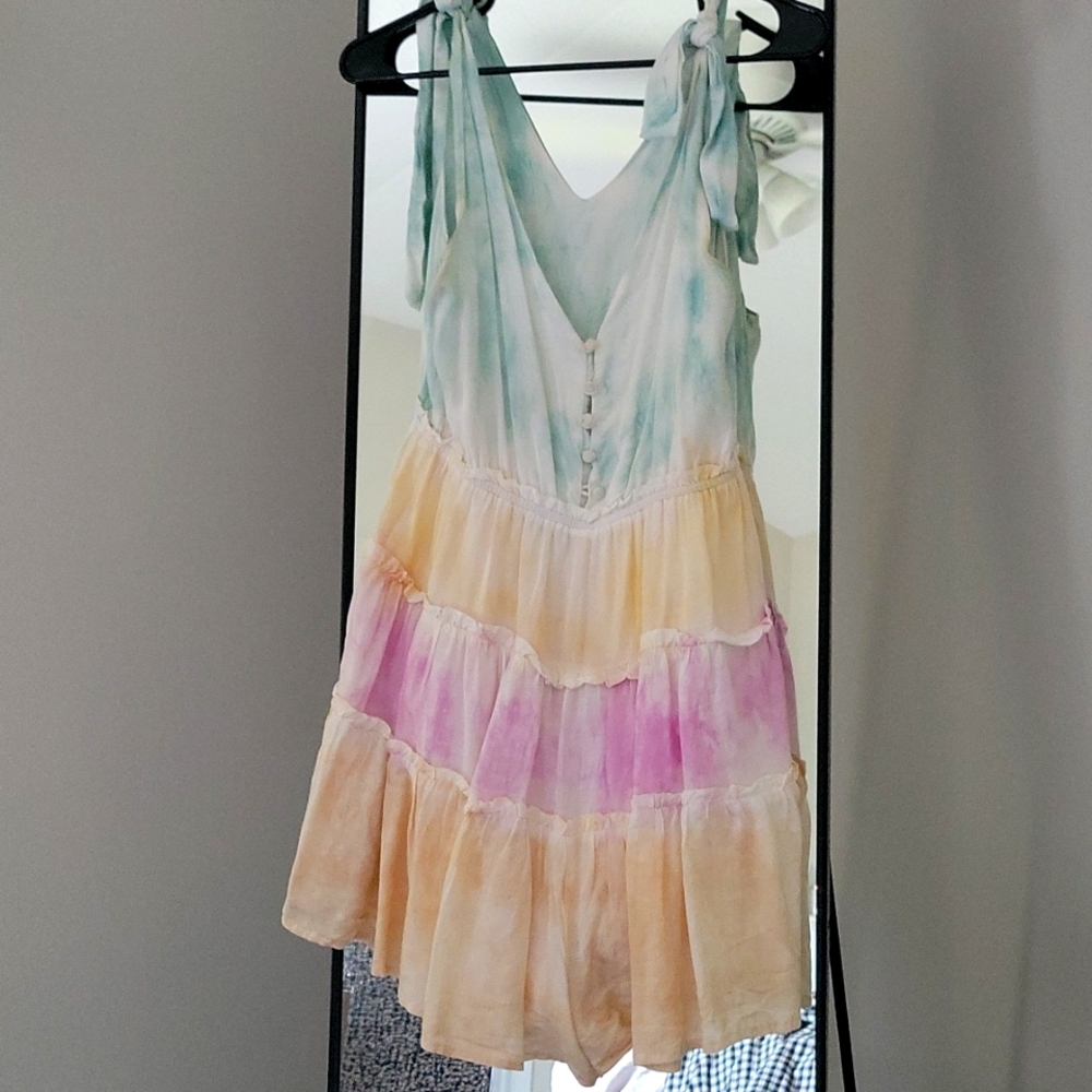 Tie Dye Tiered Romper by Storia